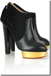 Charlotte Olympia Gold Platform Ankle boots