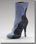 dolce  gavvana denim and lace ankle boot