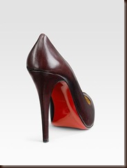 Christian Louboutin showing the sole
