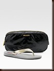 gold flip flop with carrying case