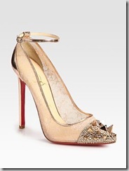 Christian Louboutin Metallic Leather Pumps  1495