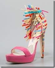 Brian Atwood Raffia Heel Colorblock dOrsay Sandal  1452