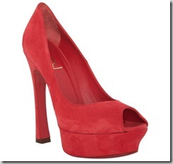 yves saint laurent red suede with red sole